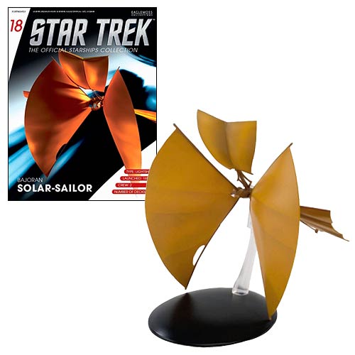New Eaglemoss  Star Trek Starships Issue #18 Bajoran Solar Sail Ship  W/Mag 