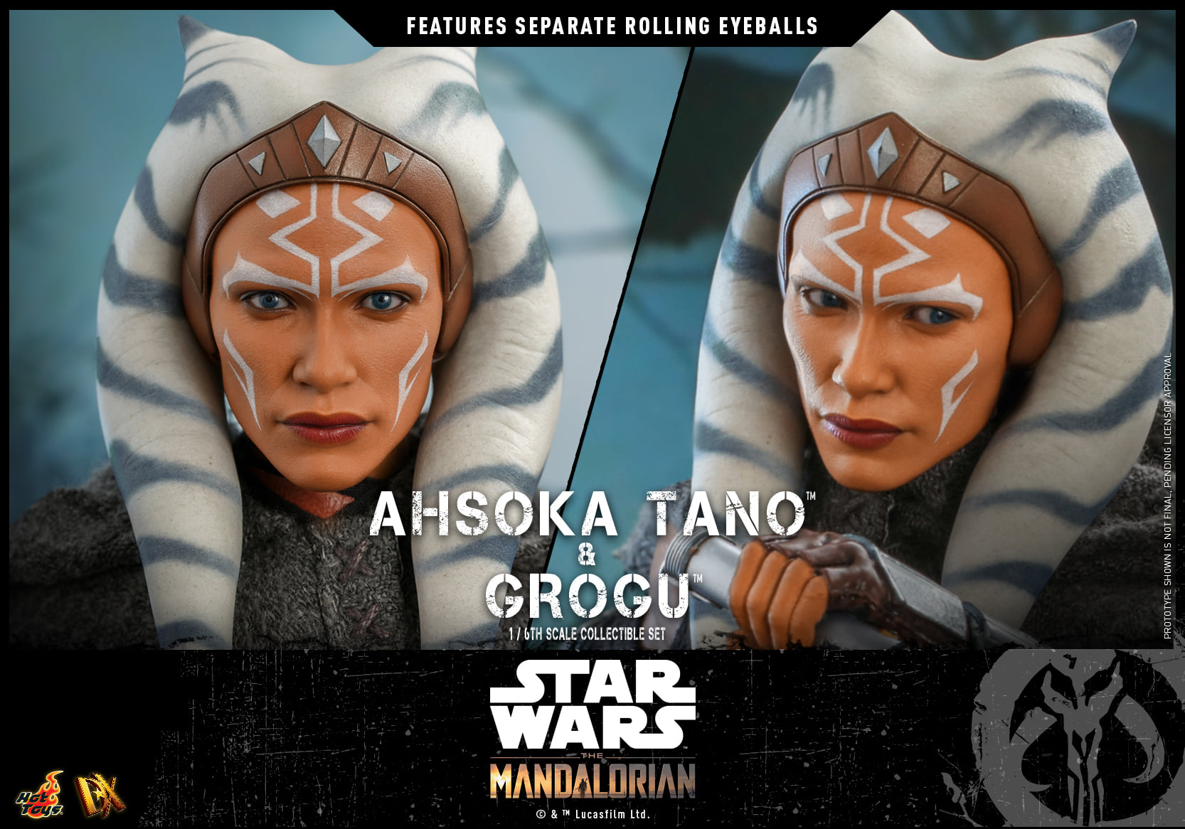 Hot Toys Star Wars: The Mandalorian Ahsoka Tano and Grogu DX 