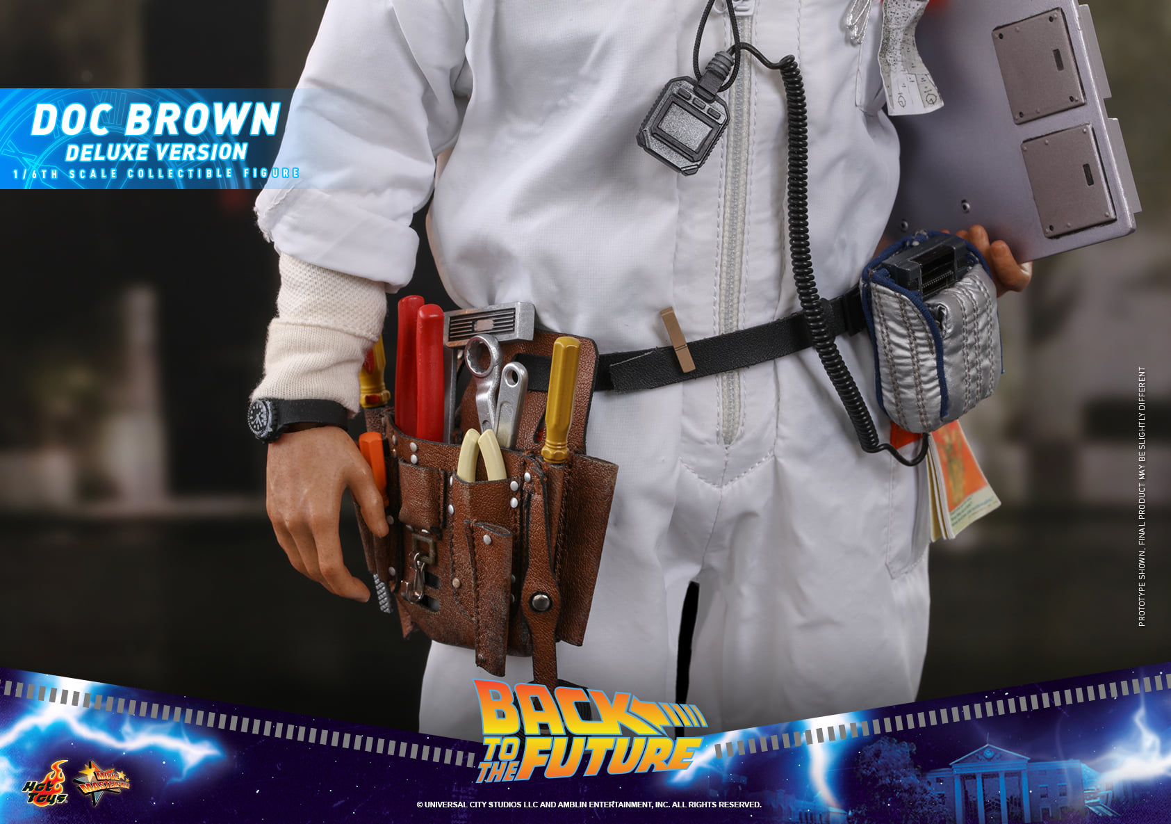 Hot Toys Back to the Future Doc Brown Deluxe Movie Masterpiece 