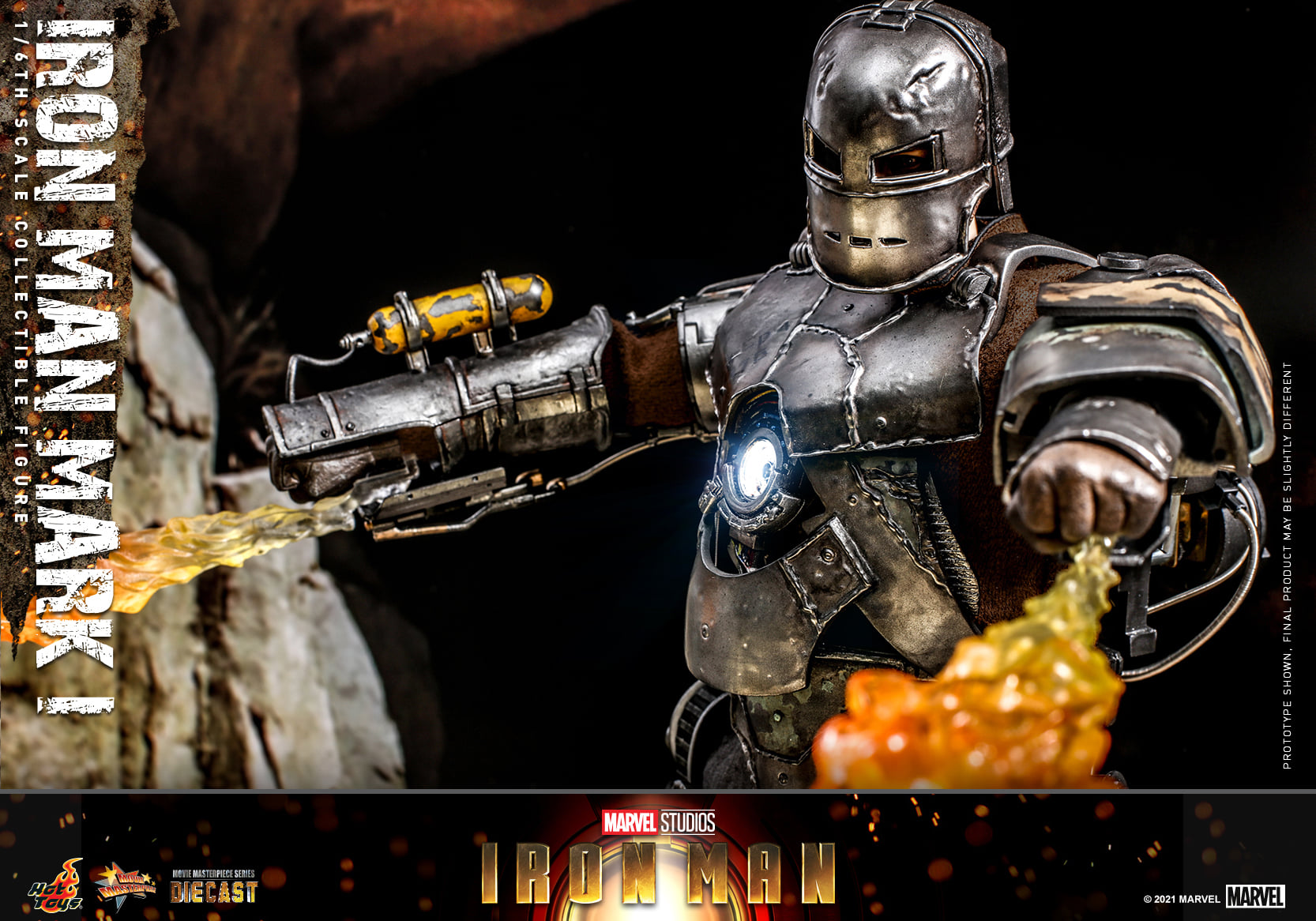 Hot Toys Marvel Iron Man Mark I Movie Masterpiece Series Diecast 
